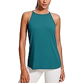 CRZ YOGA Halter High Neck Workout Tops for Women Flowy Cami Sleeveless Tank Athletic Yoga Shirts