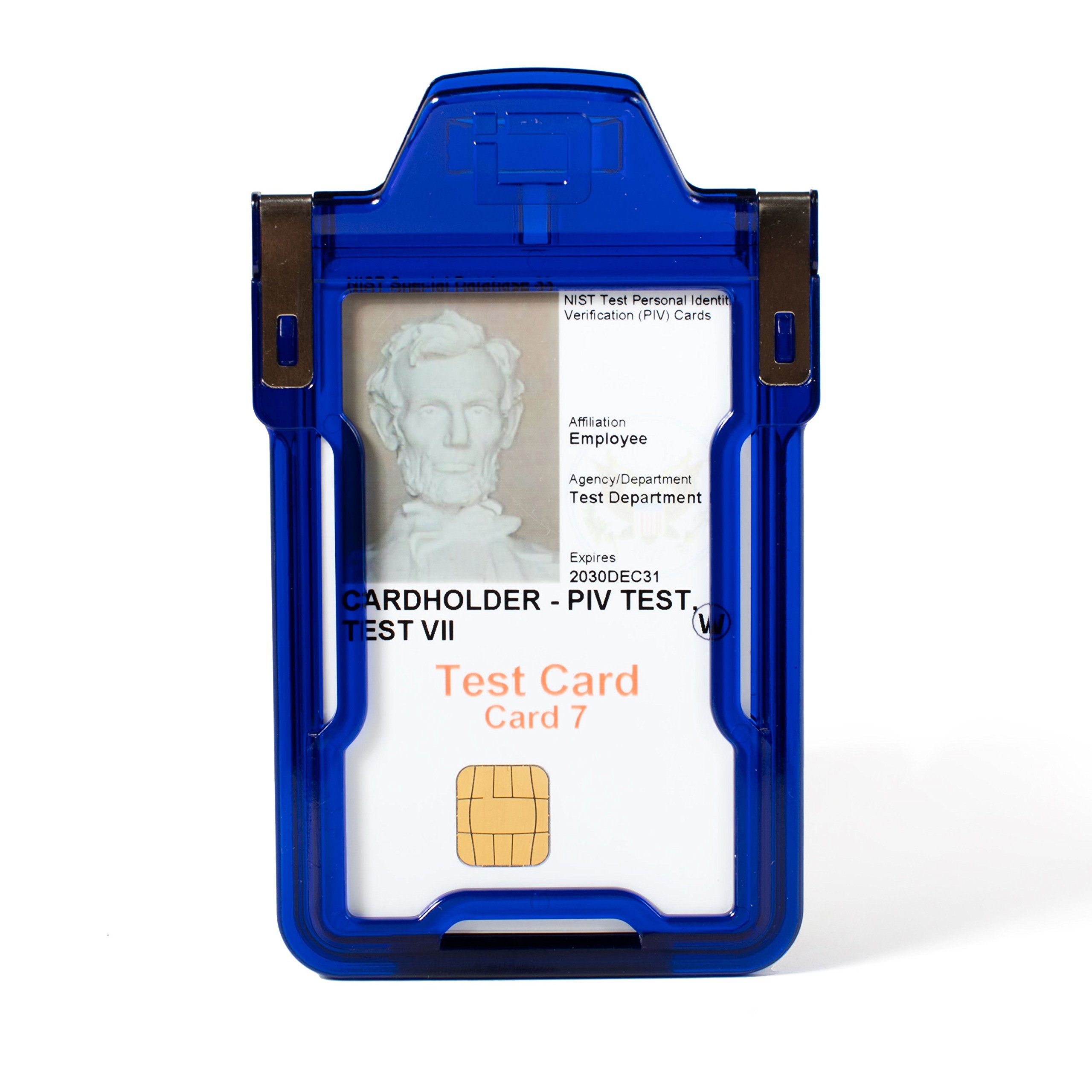 Identity Stronghold Secure Badge Holder Classic, Blue (IDSH1004-001B-blu) by Identity Stronghold