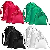 QFGasre Velvet Drawstring Bags Small Gift Bags Drawstring 3 Sizes Velvet DrawstringBags for Dice Storage Wedding Christmas Party Favor 4 Color 12Pcs