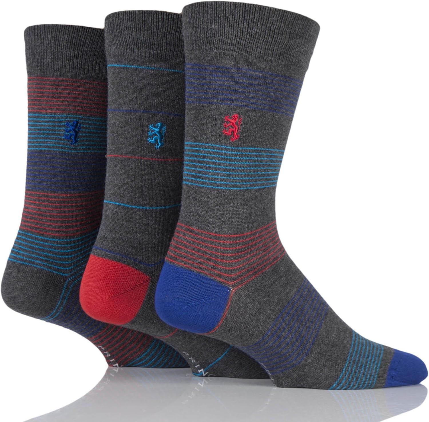 Mens 3 Pair Pringle of Scotland Narrow Striped Bamboo Socks Charcoal 711 Amazon.ca Clothing