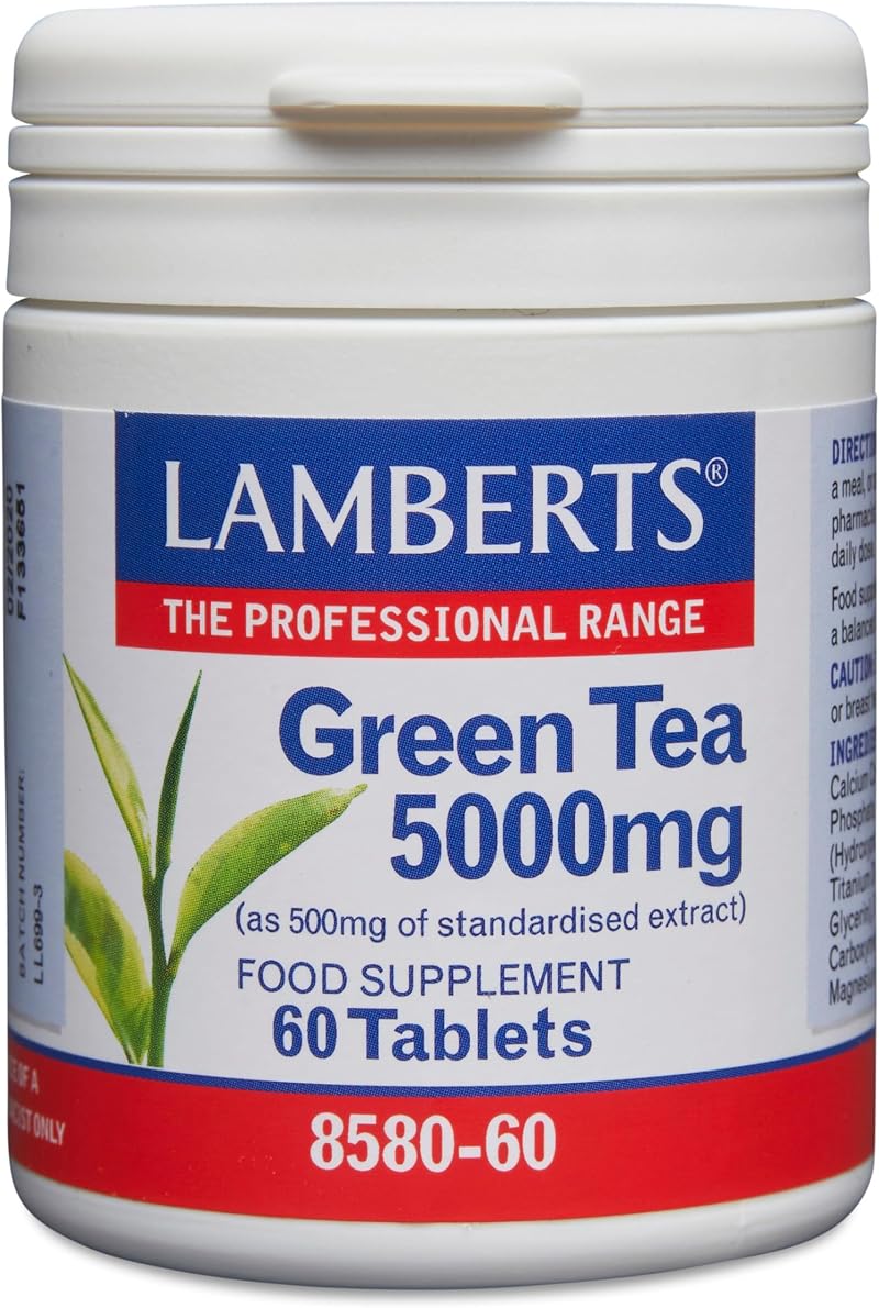 Lamberts Green Tea Extract 5000mg - High Strength Antioxidant 60 Tabs