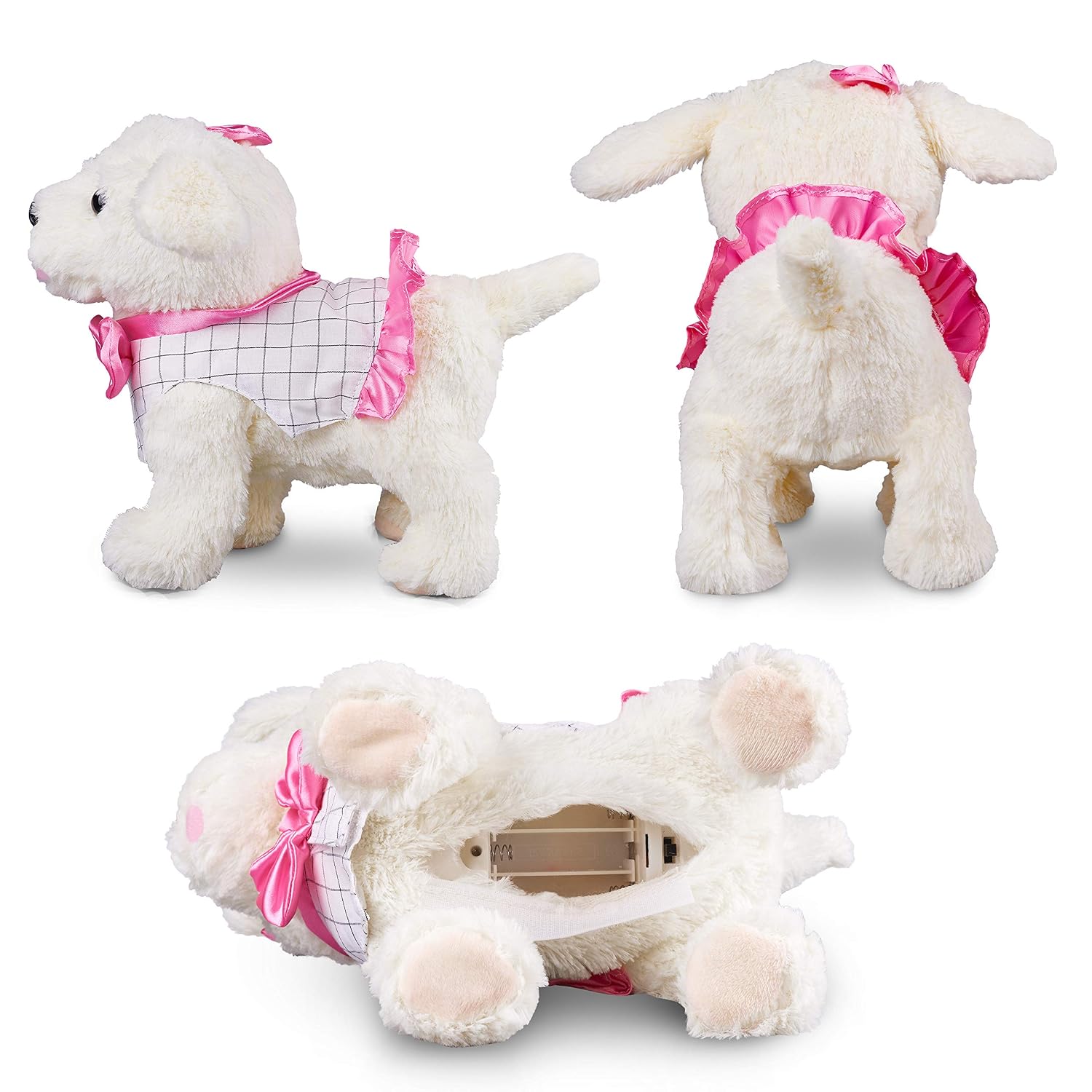 Jouet Chien Interactif Enfant - Marche, Aboie, Remue Queue - Avec Accessoires (Niche, Gamelle...) - Cadeau Fille