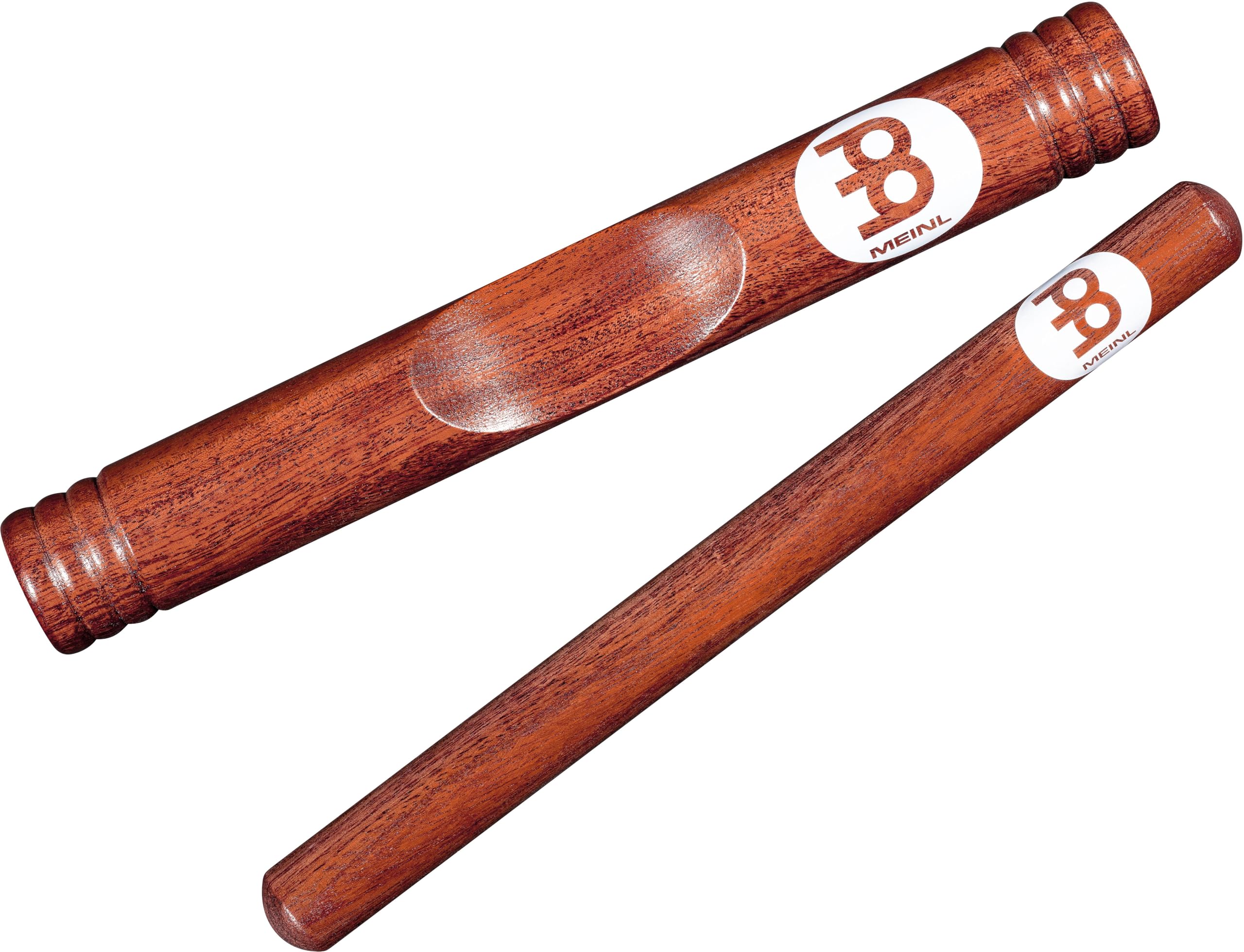 Meinl Percussion Wood Claves African - 1 Pair of Cylindrical Claves - Musical Instrument - Walnut, Natural (CL2RW)