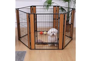 RYPETMIA Heavy Duty Dog Playpen 32 Inch Height - Indoor Outdoor Pet Fence Enclosure for Medium and Small Dogs - Foldable Puppy Exercise Pen for Indoor and RV Camping or Yard