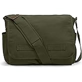 Sweetbriar Classic Vintage Messenger Bag - Original Heavyweight Cotton Canvas Shoulder Bag with Upgraded Features