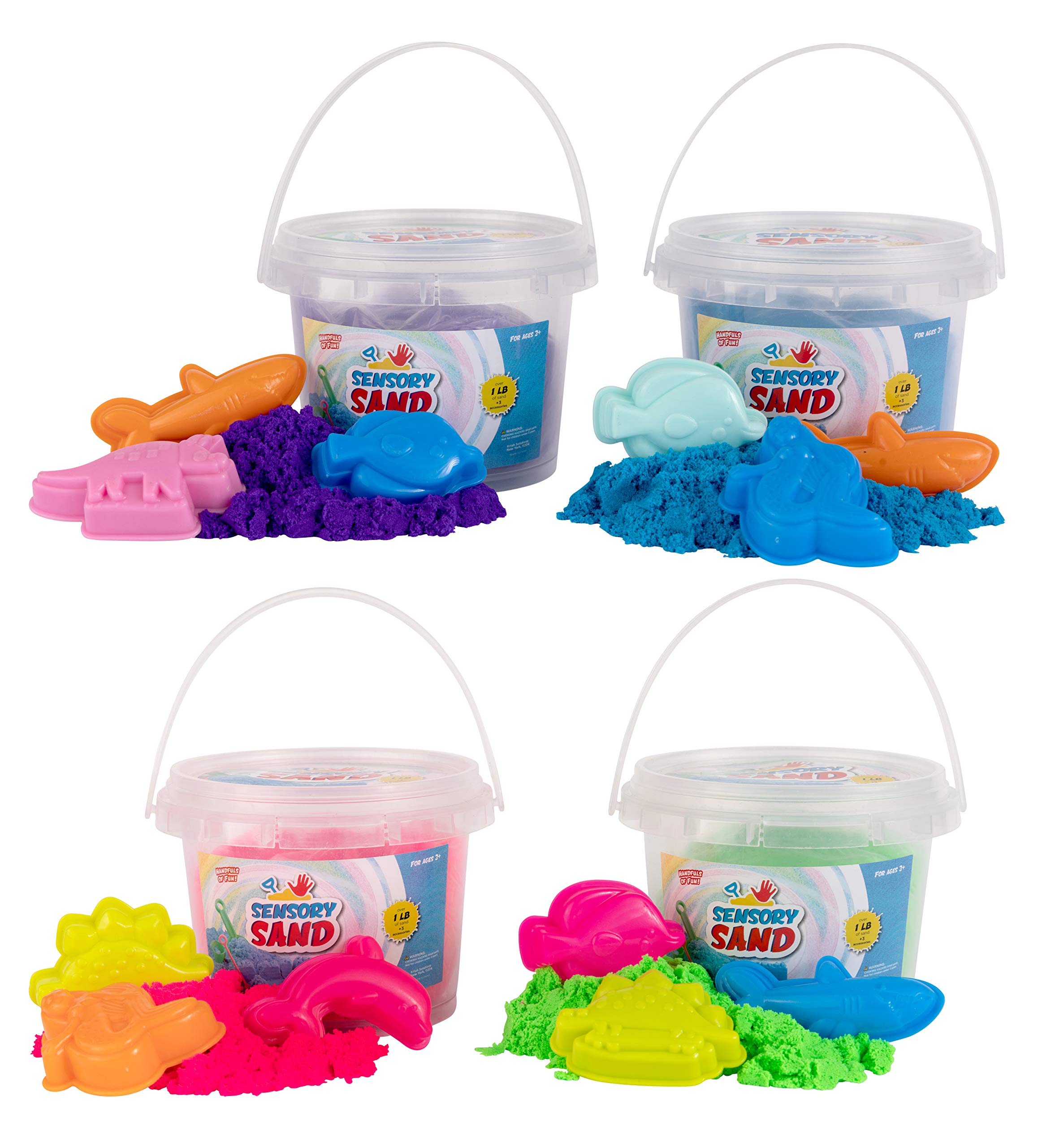 Photo 1 of Sensory Sand Play Sand for Kids with Sea Molds 4 Pound Bulk Multicolor Sand for Boys and Girls