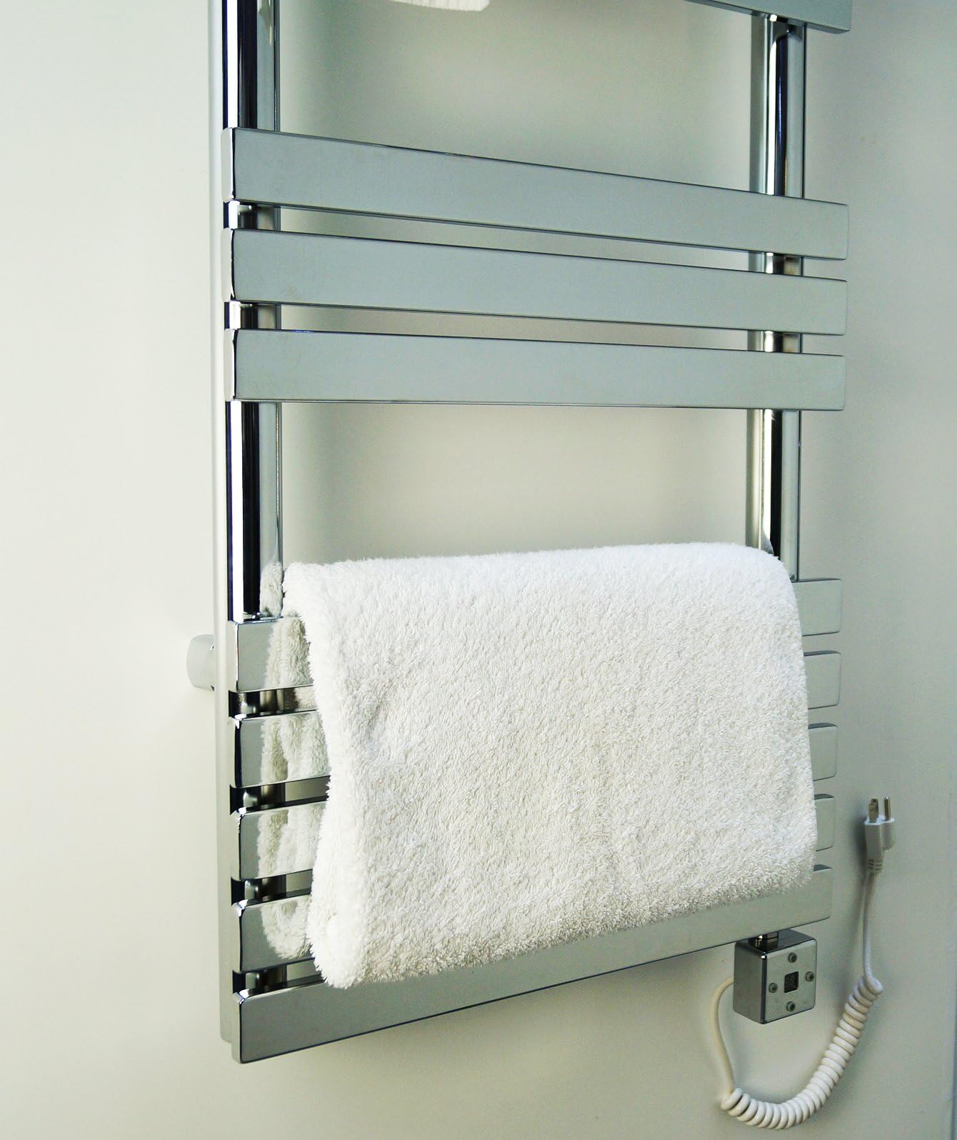 TOWEL WARMER Professional Electric 500 WATTS + Room Heater + Timer Programmer and Thermostat. Bathroom and Kitchen. Electric Towel Heater. Hanging Towel Rail. Low Carbon Steel. 15 Tubes.