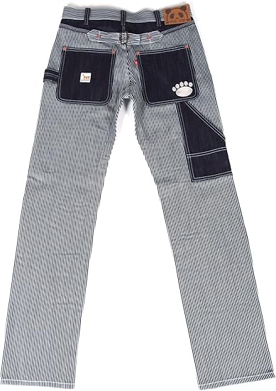 Amazon Pandiesta Japan パンディエスタジャパン ジーンズ デニムパンツ パンダ 刺繍 シンチバック付き ペインター ヒッコリー アメカジ ミリタリー バイカー 16年春モデル 34 ジーンズ 通販