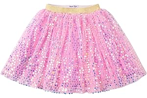 Magic Park 1-14Y Toddler Tulle Sequin Skirt Little Girl Tutu Skirts Birthday Holiday Party Girls Solid Color Short Skirt