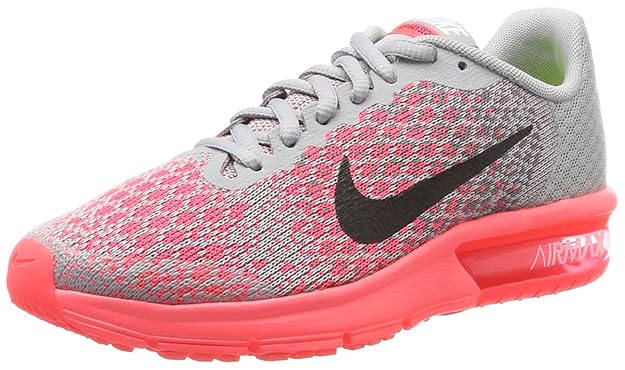 Nike Mädchen Kinder Laufschuh Air Max Sequent 2 Gymnastikschuhe Schwarz (Black/Anthrazit/Cool Grey/Racer Pink)