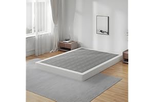 Snaye Queen Box Spring Bed Base 5 Inch, 3000lbs Heavy Duty Box Spring Queen Size Metal Mattress Foundation, Tool-Free Easy Assembly, Noise Free