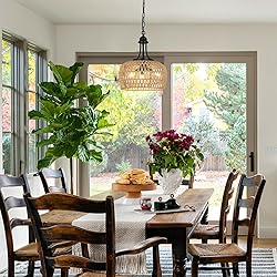 HMVPL Farmhouse Chandelier for Dining Room, 3-Light