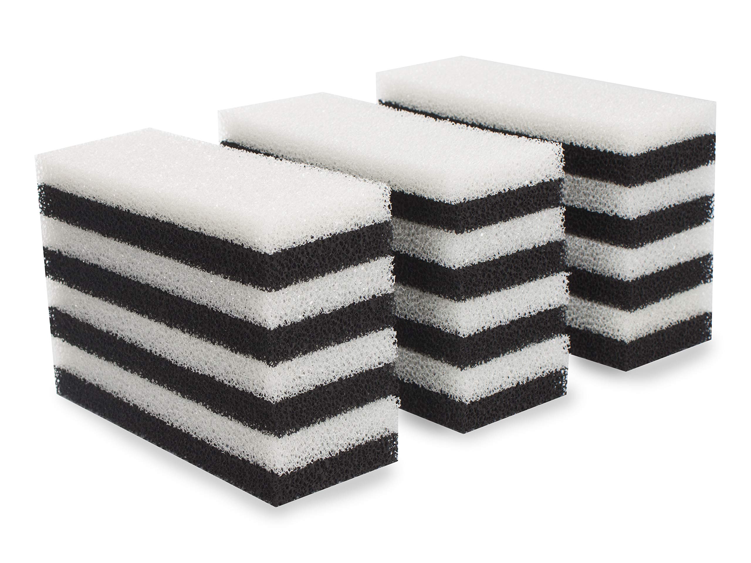 LTWHOME Compatible Foam Filters and Carbon Filters Set Suitable for Interpet PF4 Internal Filter(Pack of 24)