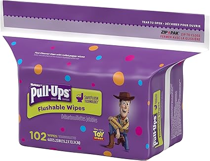 pull ups flushable wipes