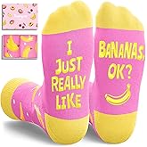 HAPPYPOP Fruit Gifts Ideas Socks - Hawaiian Tropical Banana Pineapple Lemon Socks