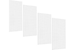 Triton Products HDW-4 High Density Fiberboard Pegboards, 24" x 48" x1/4", White (Set of 4)
