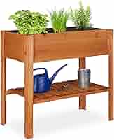 relaxdays Huerto Urbano, Arriate Alto, Jardinera Grande, Mesa ...