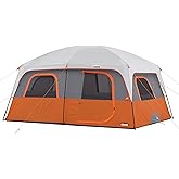CORE Family Camping Straight Wall Cabin Tent with Spacious Interior | 10-12 Person, 3 Season, Adjustable Ventilation, Interior Organization, 2 Room