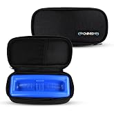 ChillMED Micro Cooler Bag - Diabetic Insulin Vial Carrying Case Travel Pack With Re-Freezable Ice Pack - Up to 12 Hours of Cooling- Travel Bag For Insulin &amp; Medications (Black)