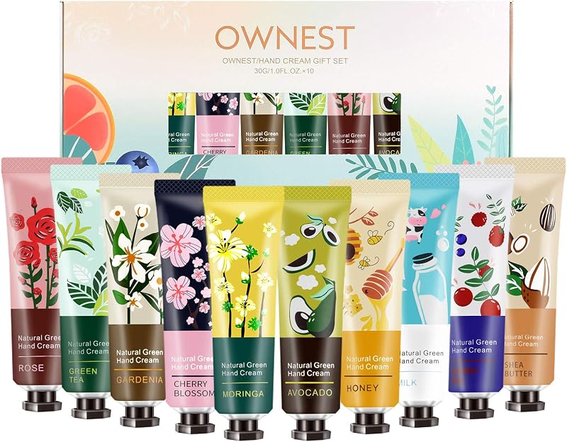 Ownest 10 Pack Plant Fragrance Hand Cream Moisturizing 30ml Aloe Vitamin E Men