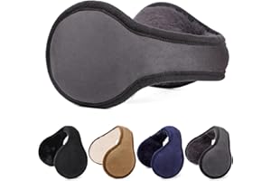 LiuSuper Men's Wider Winter Earmuffs Big Cover 4.72 Inch Ear Warmers, Suede Fabric