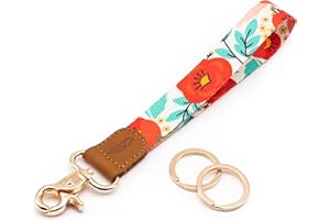 POCKT Lanyard for Keys Wristlet Strap Key Chain Holder for Men and Women - Cool Hand Wrist Lanyards for Keys and Wallets | Poppy