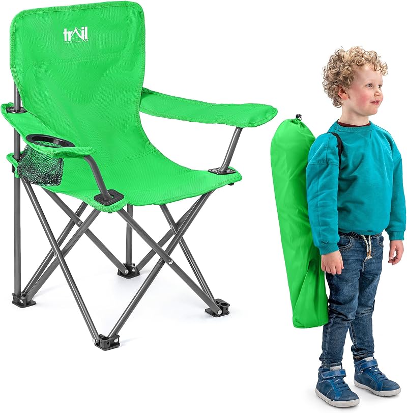 Trail Outdoor Leisure Eagle Kids Camping Chair Green 2-6Years Lightweight