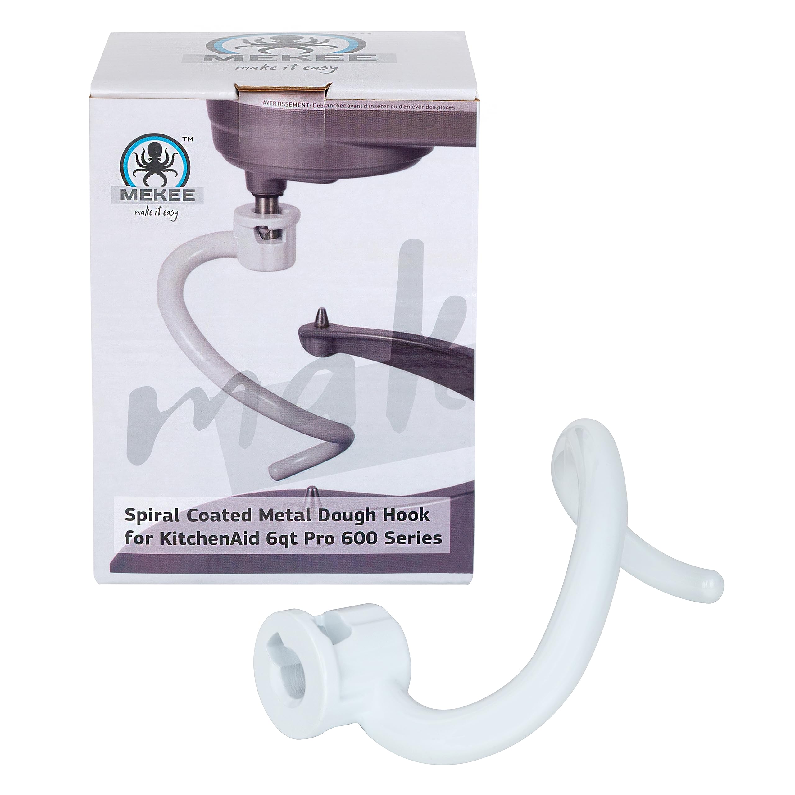 KitchenAid Spiral Dough Hook – Kitchen Aid dough hook attachment for Stand Mixer, Fits 5.5-6 Quart Bowl-Lift Stand Mixers Compatible with Models KV25H0X, KV25G8X, KP26M1X and more.