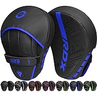 RDX Boxing Pads Curved Focus Mitts, Maya Hide Leather Kara Hook and jab Training Pads, Adjustable Strap Ventilated, MMA Muay 