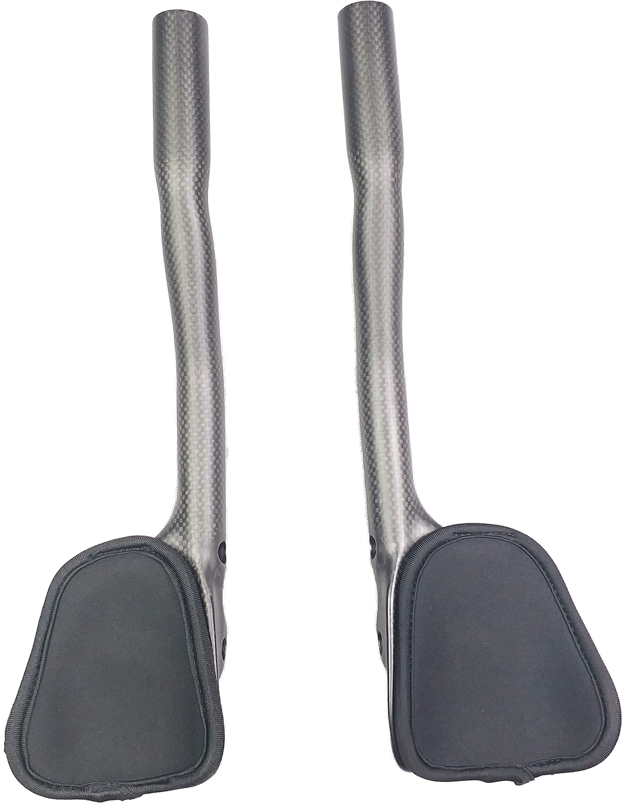 Roadkey Aero Bars TT Bike Armrest Handlebars Carbon Fiber Aerobar Triathlon 340mm Black 3K Matt