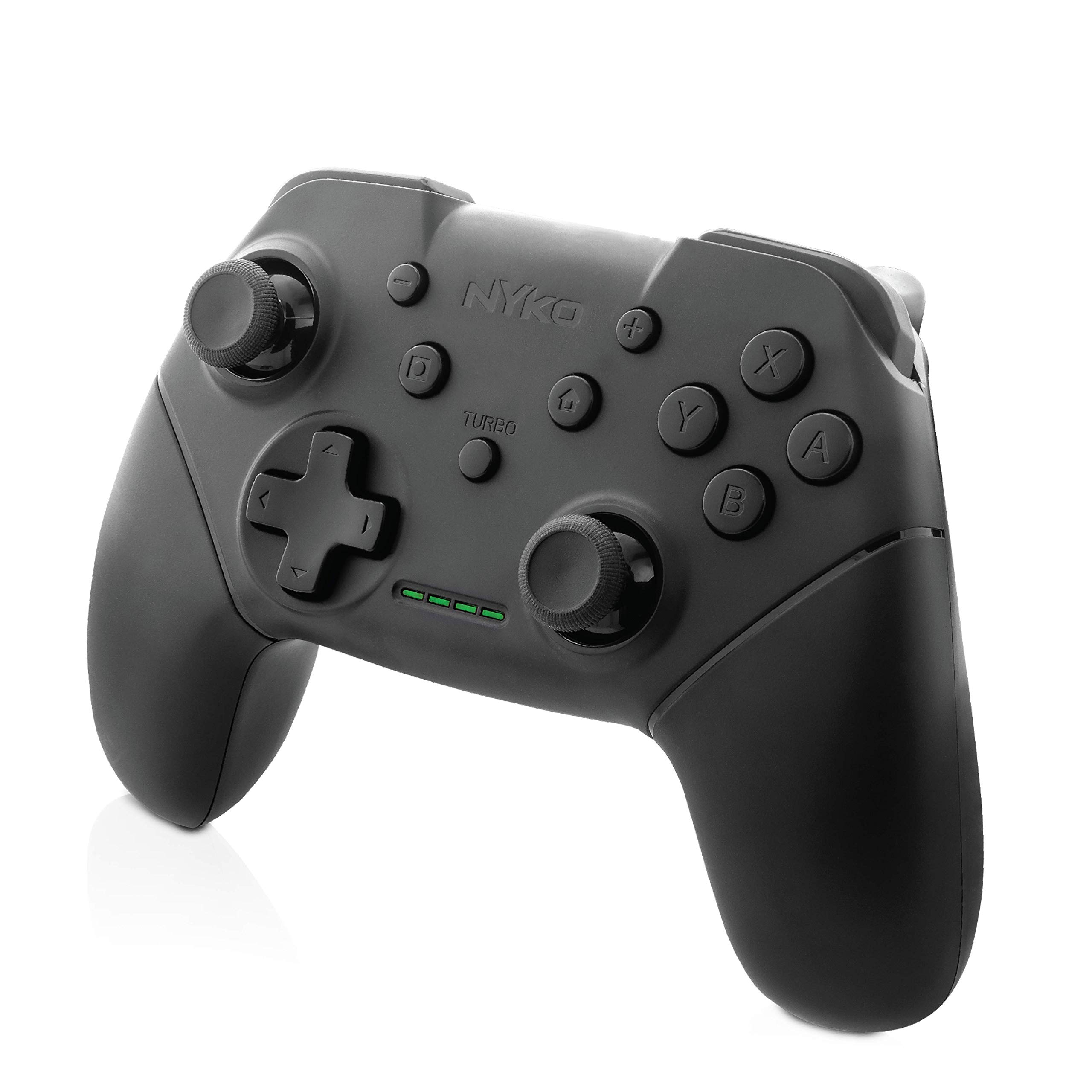 Nyko Wireless Core Controller for Nintendo Switch - Bluetooth Pro Controller Alternative with Turbo Programming, Ergonomic Design and Type C Charging Cable - Compatible w/ Android and PC (Black)