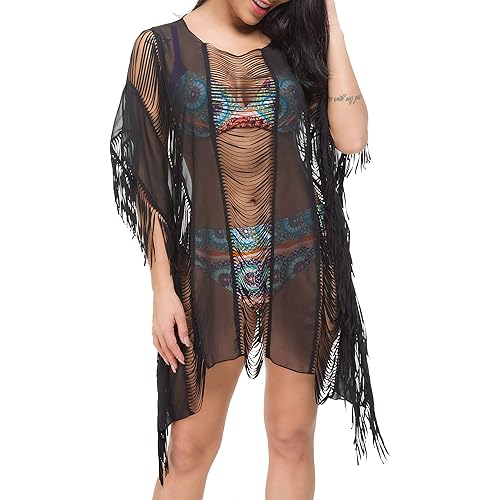 Costyleen Women Swimsuit Bikini Coverup Beach Dress Chiffon Swimwear Cover Up