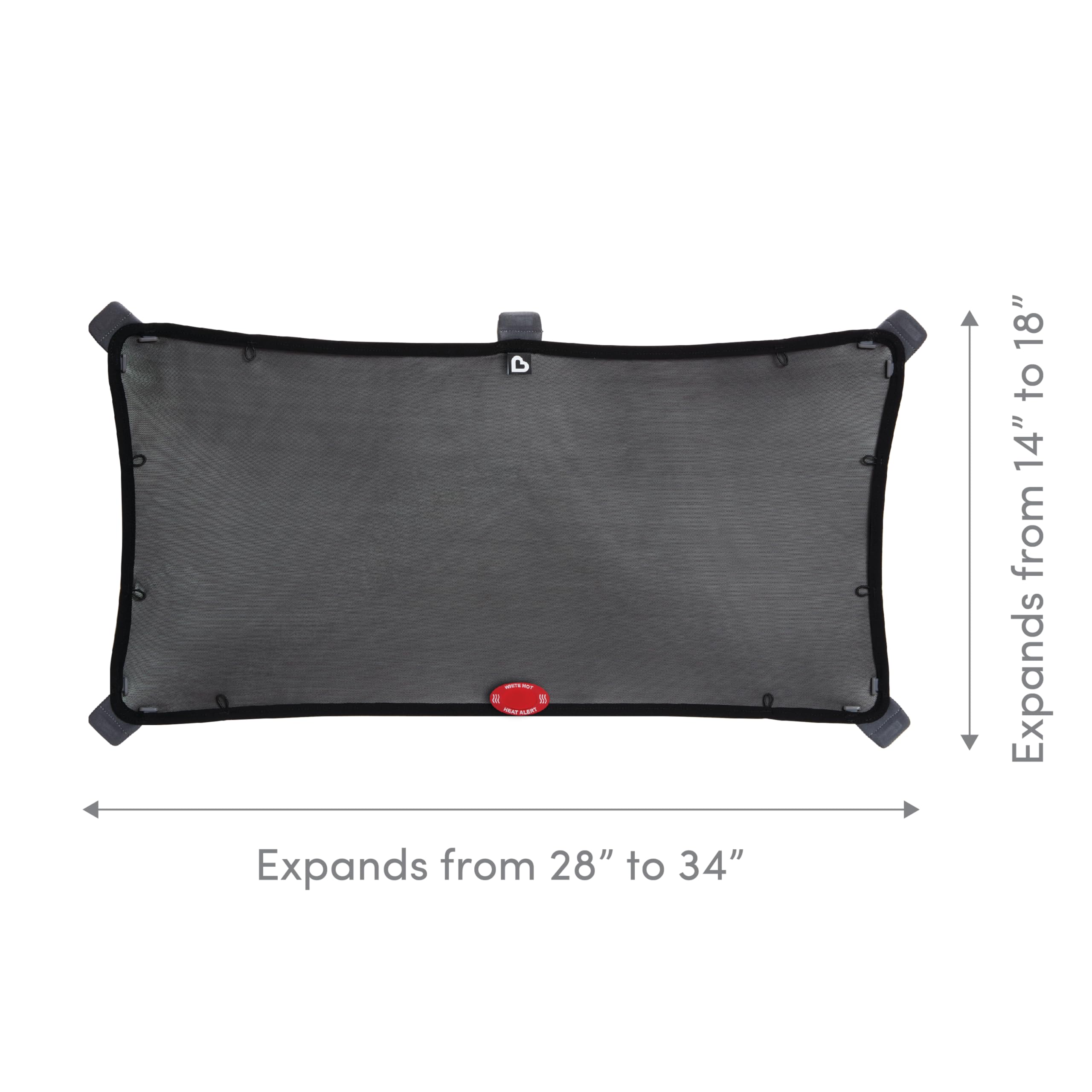 Munchkin Brica Magnetic Stretch to Fit? Sun Shade, Black, 1 Pack