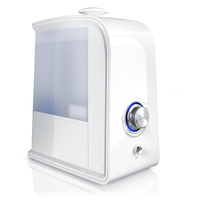 Arendo - LED Luftbefeuchter 3,5 Liter inkl. Ionisierung | Wasserfilter | Raumbefeuchter Luftreiniger | Ultraschall-Technologi