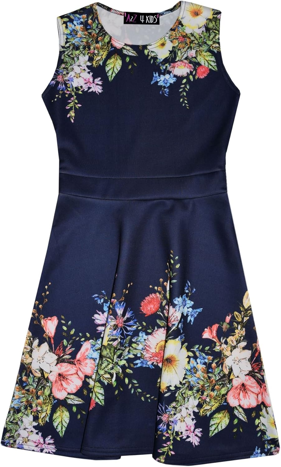 girls navy skater dress