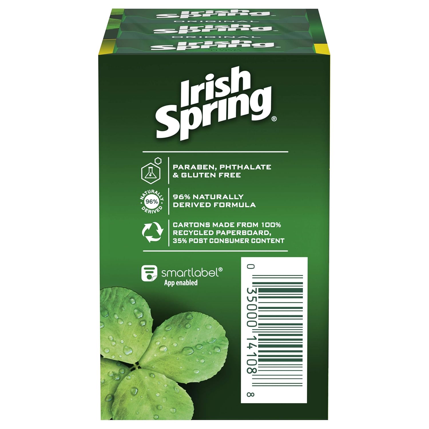 Irish Spring Men's Deodorant Soap Bar, Original Scent - 3.7 ounces (24 Count) : Beauty