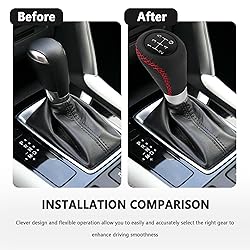 Gear Shift Knob with 4 Adaptive Parts,Leather 5