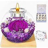 Valentines Day Rose Gifts for Her Birthday Gifts for Women Preserved Real Rose in Glass Dome with Scented Fresh Flowers for Delivery Mothers Day Anniversary Rose for Her Mom Grandma Girlfriend Wife