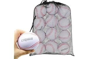 Urspasol Foam Baseballs Soft Baseballs 12 Pack with Mesh Bag 9 inch Practice Baseball Tballs Faom Balls for Kids Safe for Youth Teenager Throwing, Catching and Batting,Fielding White