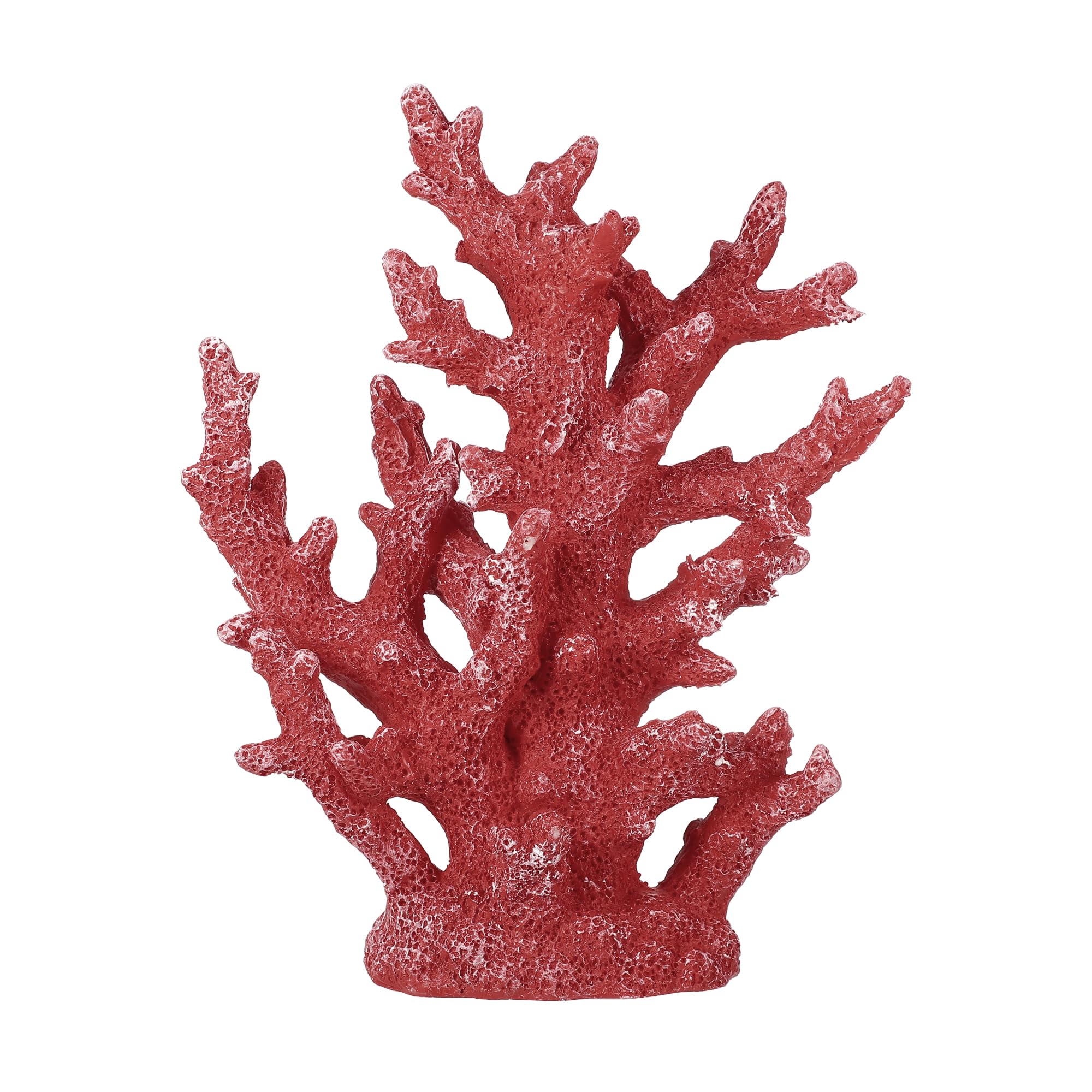 CAPASTEC Artificial Coral Decor, Coral Decorations for Aquarium, Resin Coral Ornaments, Resin Coral Statue Home Decor, 7.48"x2.36"x9.45", Red