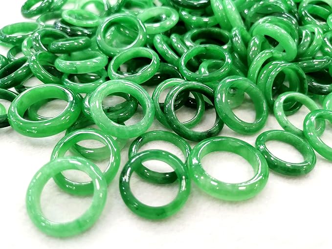 Jadeite Jade Ring Band for Woman or Man Thin Modern Ring