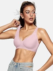 OEAK Womens Deep V Bras Wireless Comfortable Bra