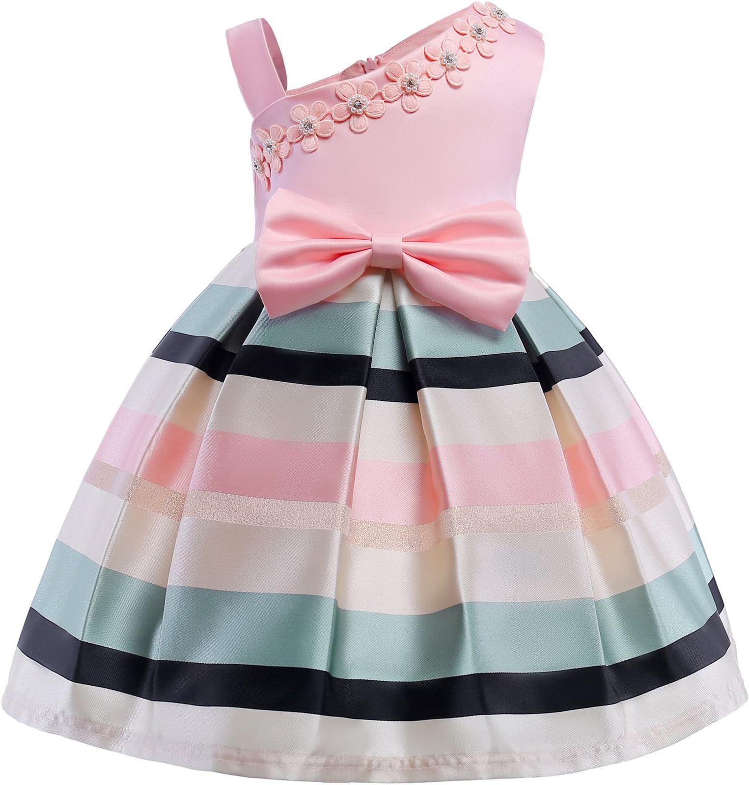 ADHS Girls Flower Beads Special Occasion Dresses Wedding Prom Party Ball Gown