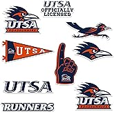 The University of Texas at San Antonio 8ct Vinyl Large Deluxe Stickers Variety Pack - Laptop, Water Bottle, Scrapbooking, Tablet, Skateboard, Indoor/Outdoor - Set of 8
