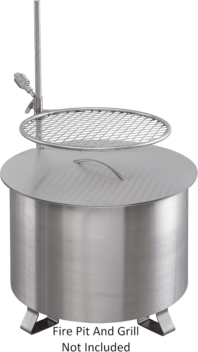 breeo stainless steel fire pit on Amazon Com Double Flame Breeo Fire Pit 19 Lid Lid Only 304 Stainless Steel Garden Outdoor