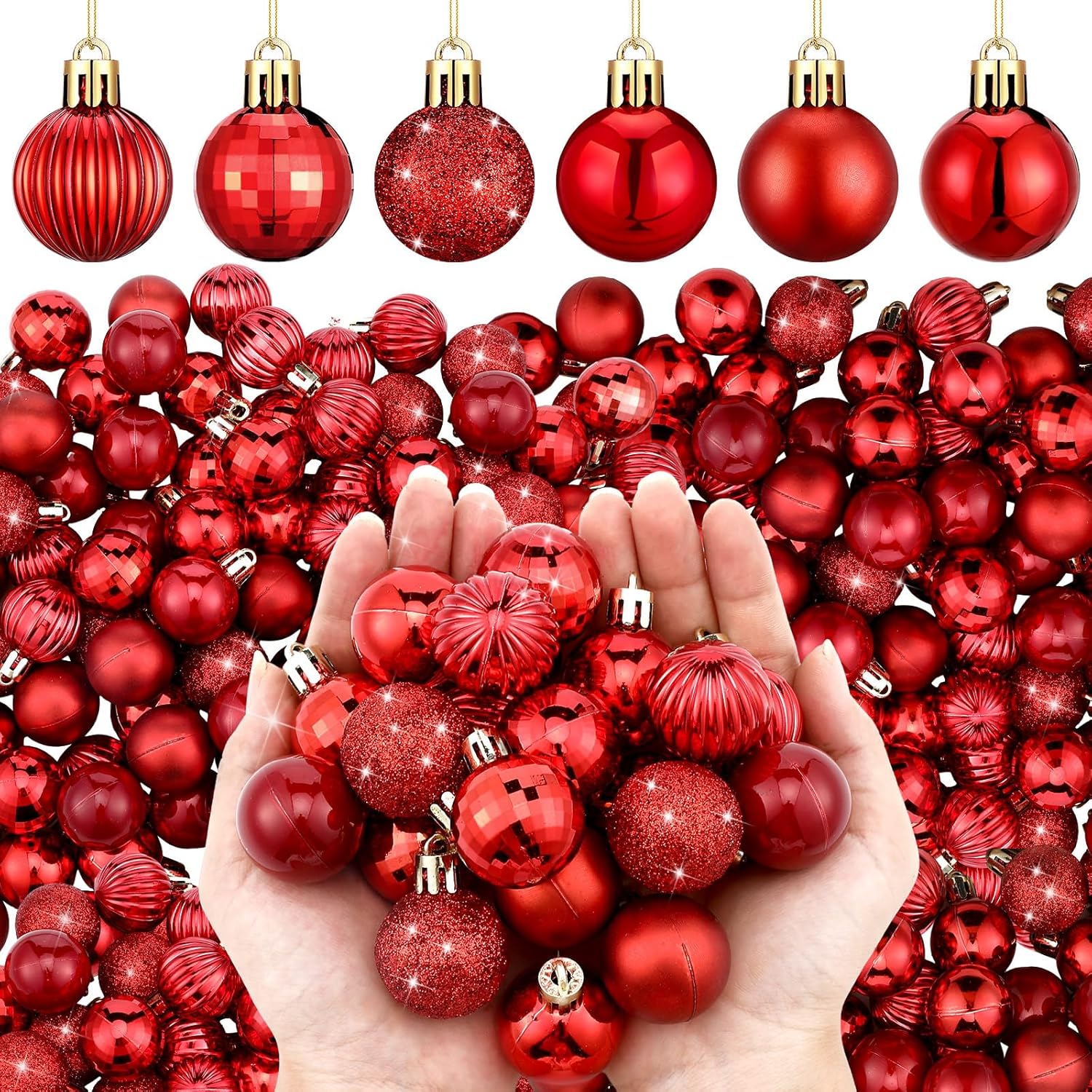 Ornaments - Shappy 216 Pcs Mini Christmas Ball Ornament 1.18