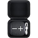 BOVKE Hard Travel Case for Ultimate Ears WONDERBOOM 4/3 /2 Portable Waterproof Bluetooth Speaker, UE WONDERBOOM 4 Dustproof Floating Speaker Holder, Extra Space for Charging Cables, Black