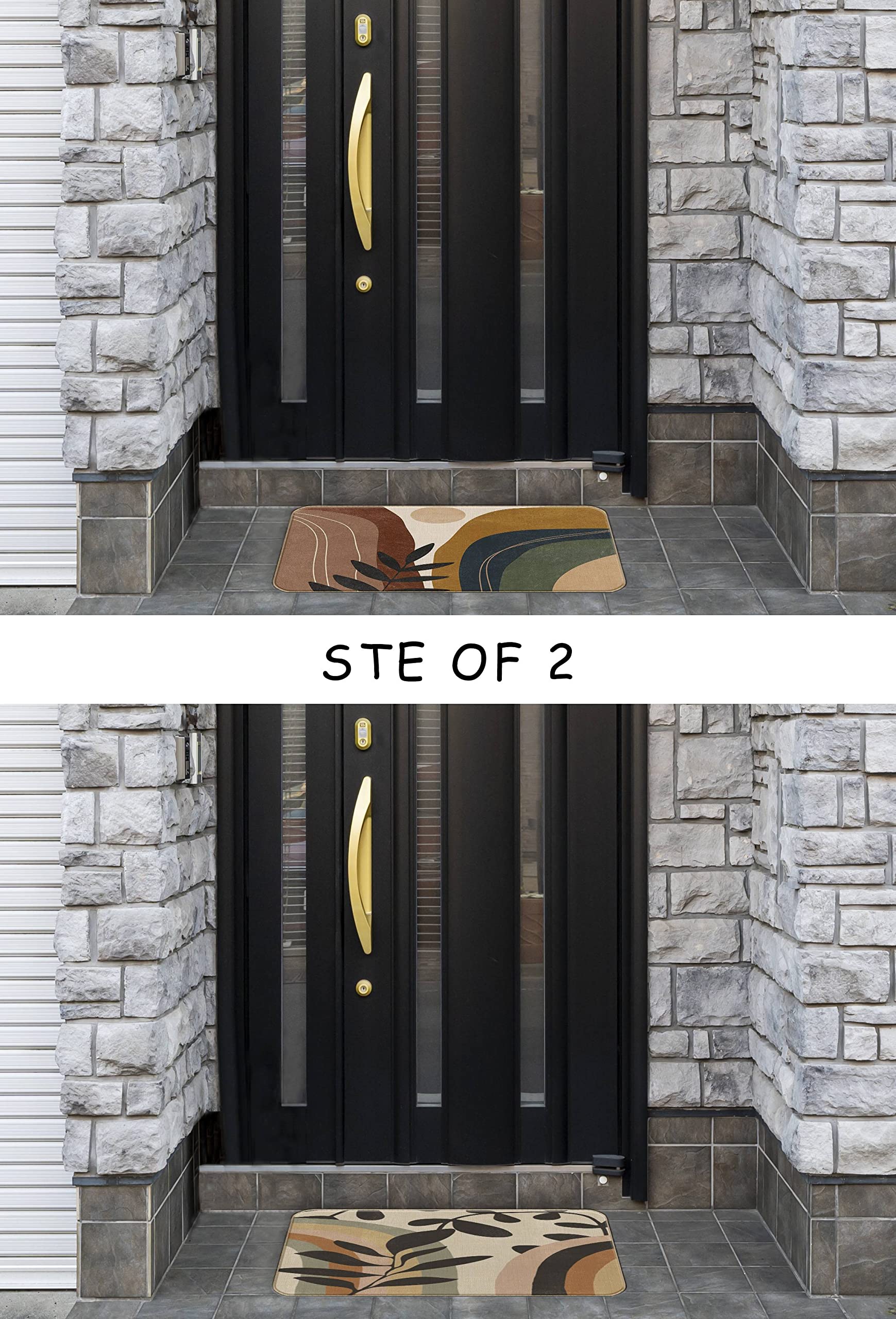 Nogrit Bohemian Doormat, 30 x 17 Inch, Set of 2, Non-Slip, Indoor-Outdoor, Handmade Doormat - Image 3