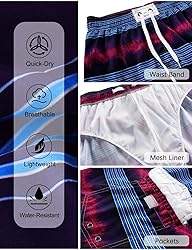 unitop Men's Board Shorts Striped Lightweight