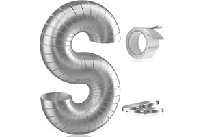 Hon&Guan 4-inch Semi Rigid Dryer Vent Hose, 5 Feet Flexible Aluminum Duct with 2 Clamps, and Aluminum Foil Tape
